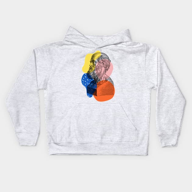 Hippocrates, the Father of Modern Medicine Kids Hoodie by 45 Creative Club